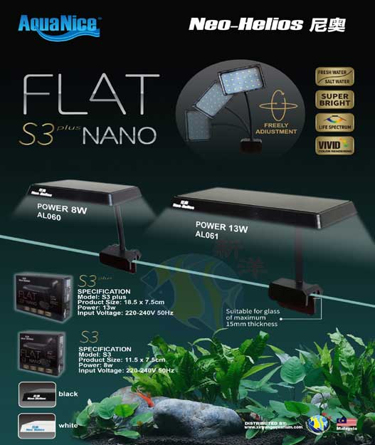 Đèn Flat S3 Plus Nano RGB cho bể thủy sinh, cá cảnh siêu rẻ